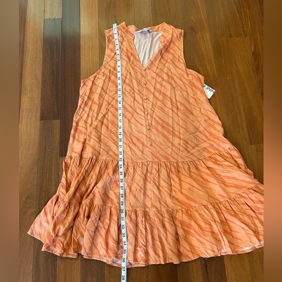 Women's Nine West Sleeveless Button-Front Tiered Dress - Picture 7 of 8